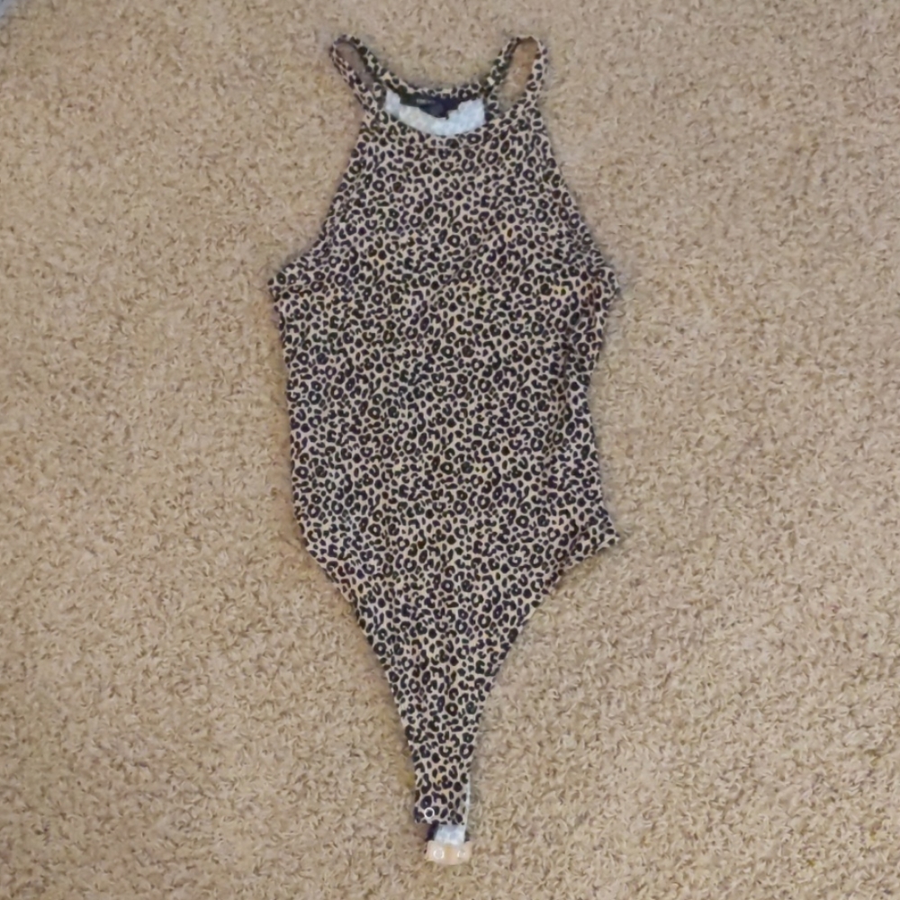M Leopard Print Body Suit